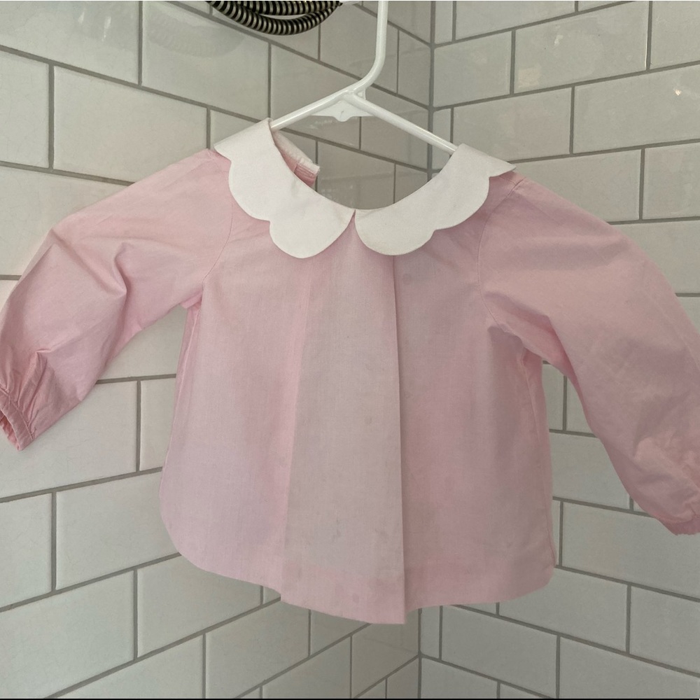 Jacadi Paris pink cotton blouse